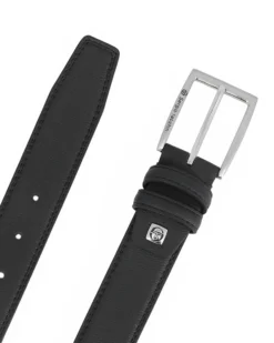 SERGIO TACCHINI - Cinta da uomo nera con fodera in VERA PELLE