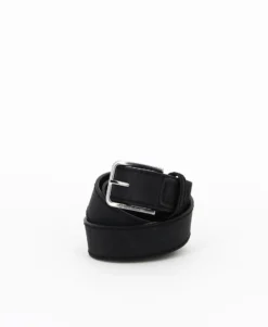 SERGIO TACCHINI - Cinta nera con fodera in VERA PELLE e fibbia senza nichel