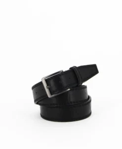 SERGIO TACCHINI - Cinta nera con fodera in VERA PELLE e fibbia senza nichel