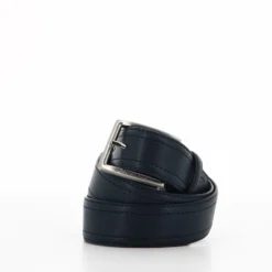 SERGIO TACCHINI-Cinta uomo blu in VERA PELLE, con fibia nickel free