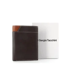 SERGIO TACCHINI - Portafoglio in VERA PELLE con taschino porta spicci