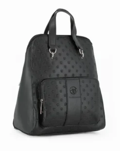SERGIO TACCHINI - Zaino due manici nero loggato con tasca frontale