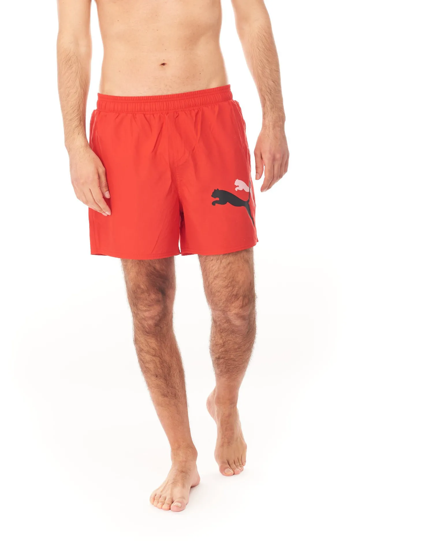 SHORT ESS+ LOGO POWER CAT WOVEN 5" RED