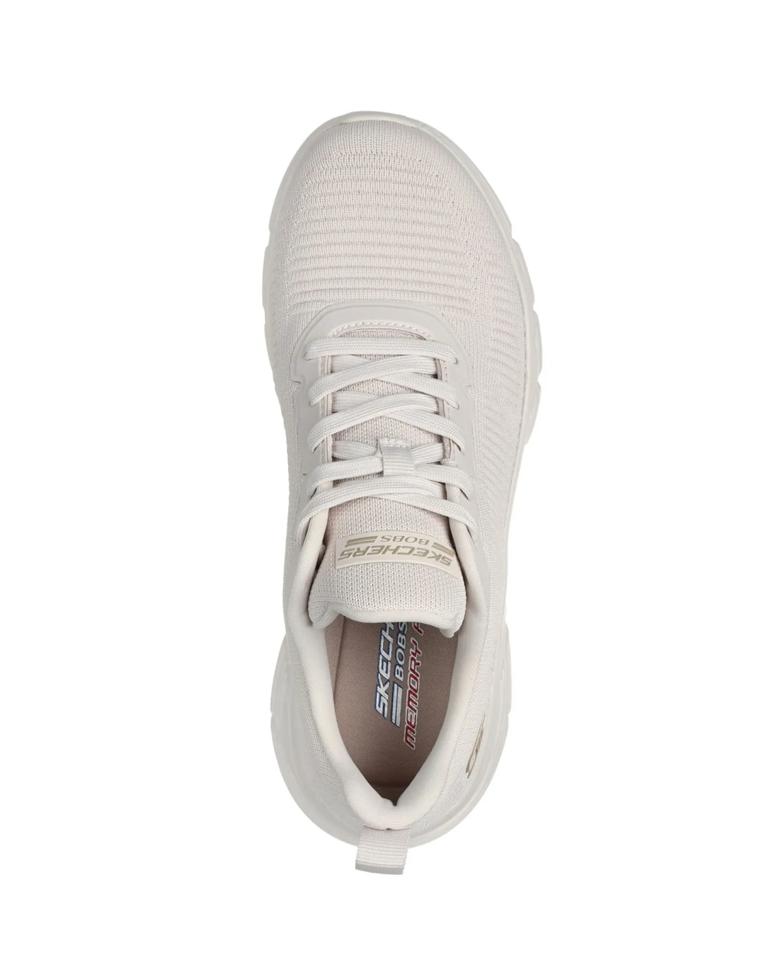 SKECHERS - BOBS B FLEX HI - FLYING HI - Sneakers avorio con plantare ammortizzato memory foam