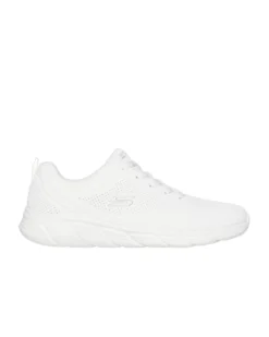SKECHERS - BOBS B FLEX LO - COOL EASE - Sneakers bianca da donna con soletta ammortizzata in memory foam