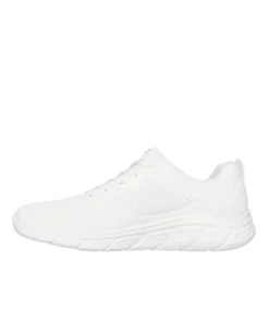 SKECHERS - BOBS B FLEX LO - COOL EASE - Sneakers bianca da donna con soletta ammortizzata in memory foam