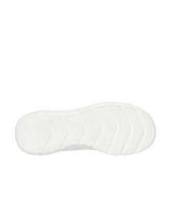 SKECHERS - BOBS B FLEX LO - COOL EASE - Sneakers bianca da donna con soletta ammortizzata in memory foam