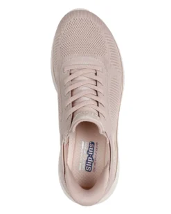 SKECHERS - BOBS SQUAD CHAOS - CURRENT MUSE - Sneakers beige con tomaia in maglia e soletta memory foam