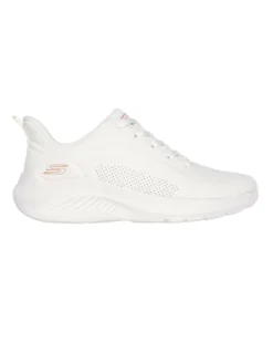 SKECHERS - BOBS SQUAD WAVES - JUST WADING - Sneakers bianca con soletta ammortizzata memory foam