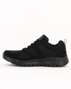 SKECHERS - BURNS - AGOURA - Sneakers nera con tomaia in morbida pelle liscia