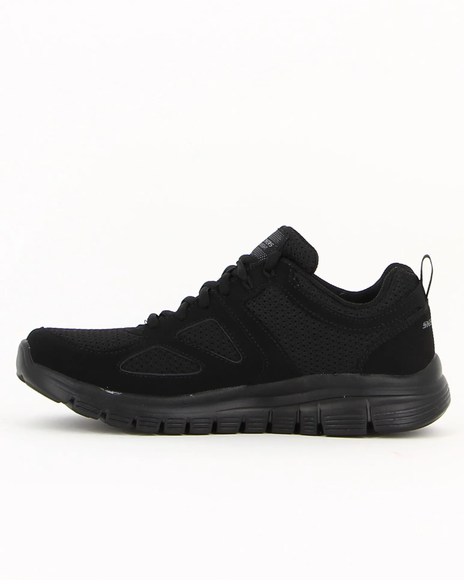 SKECHERS - BURNS - AGOURA - Sneakers nera con tomaia in morbida pelle liscia