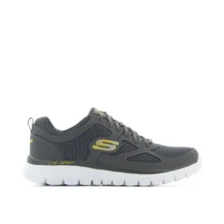 SKECHERS - BURNS - AGOURA - Sneakers grigia con tomaia in tessuto e pelle
