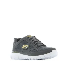 SKECHERS - BURNS - AGOURA - Sneakers grigia con tomaia in tessuto e pelle