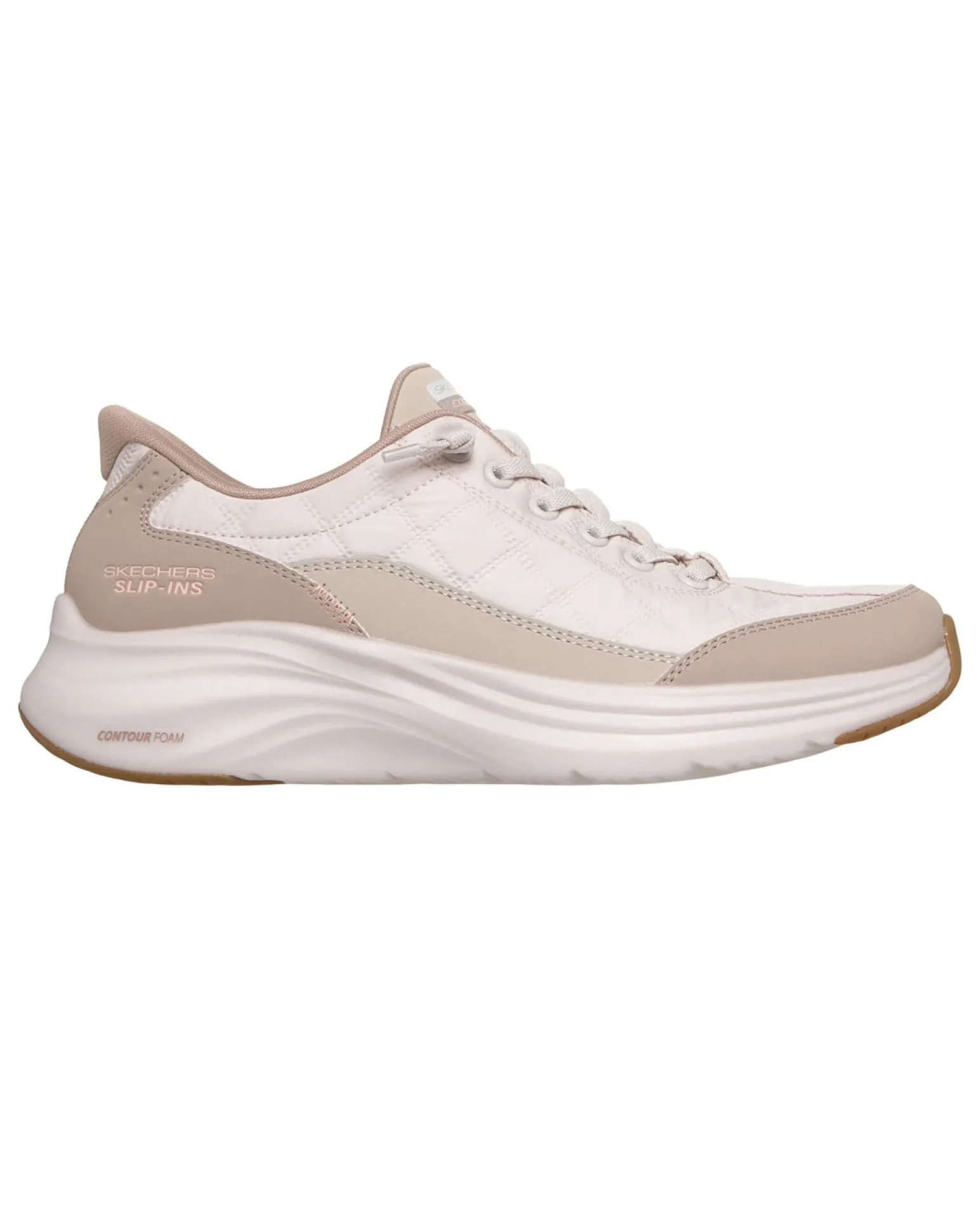 SKECHERS - CONTOUR FOAM - Sneakers taupe con tomaia in tessuto trapuntato ad aria