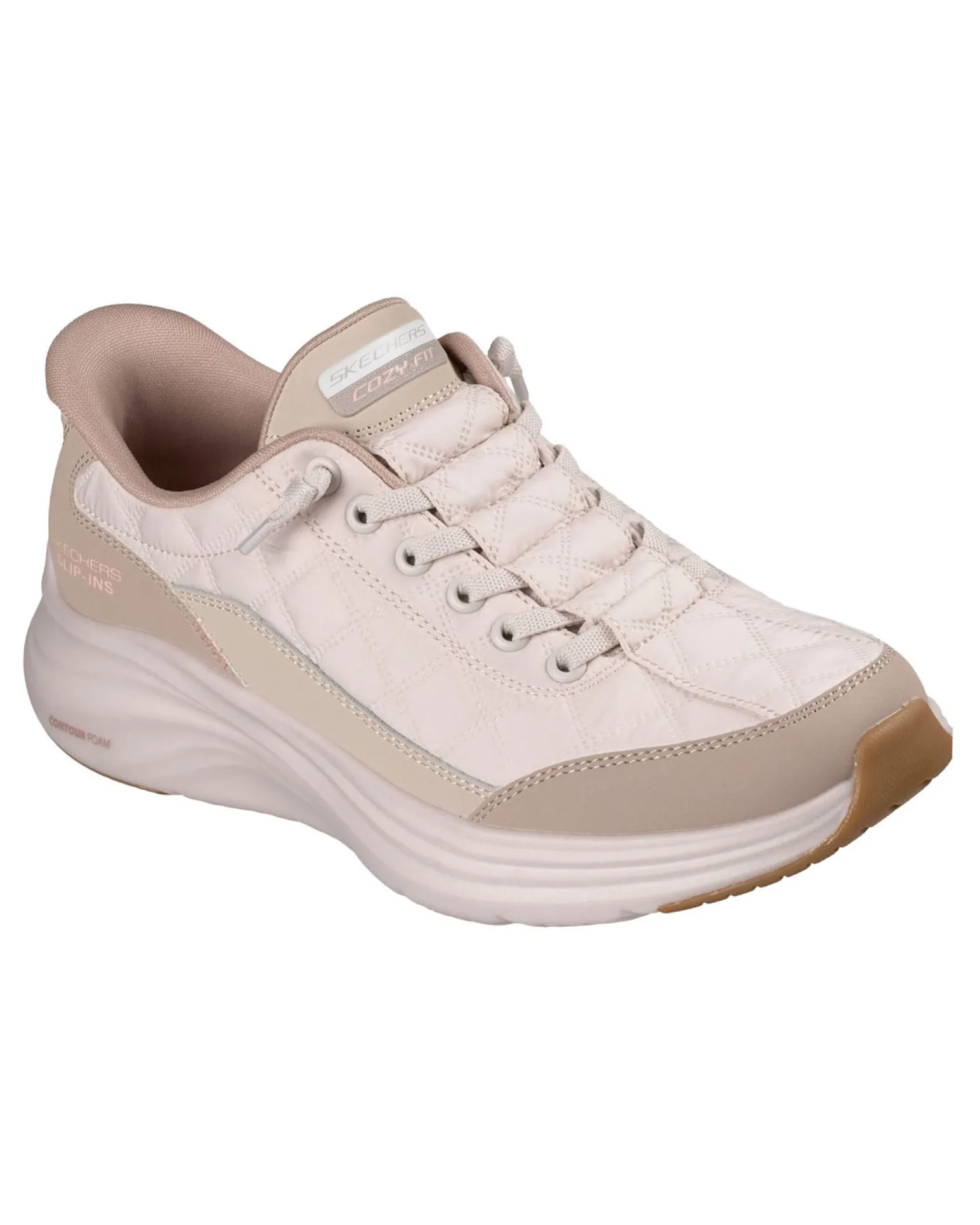 SKECHERS - CONTOUR FOAM - Sneakers taupe con tomaia in tessuto trapuntato ad aria