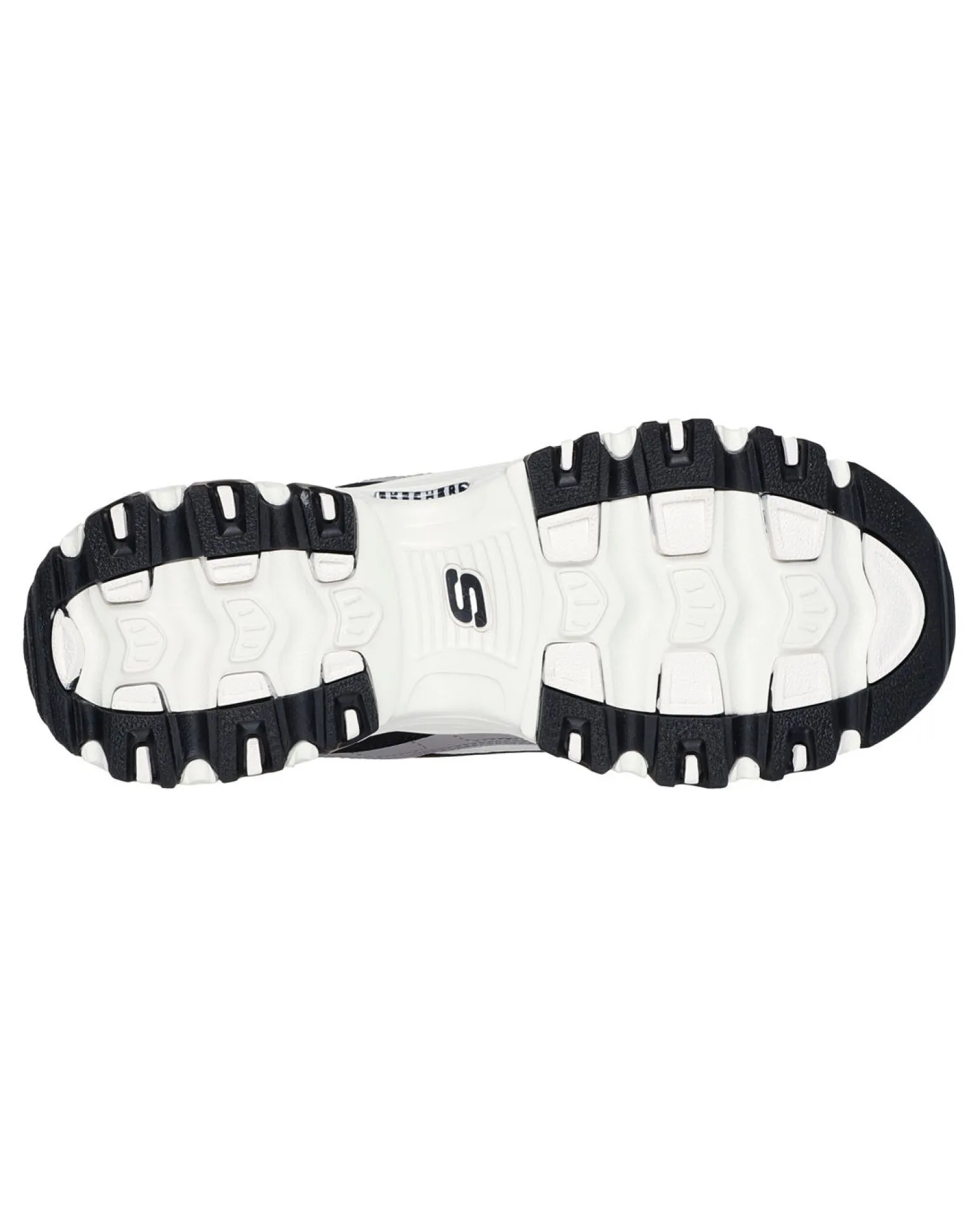 SKECHERS - D'LITES - SMOOTH NOSTALIA - Sneakers nera con tomaia in pelle a strati, mesh e maglia con passanti in tessuto resistente