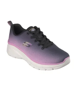 SKECHERS - FASHION FIT 2.0 - Sneakers nera e rosa effetto sfumato