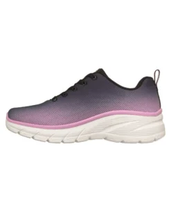 SKECHERS - FASHION FIT 2.0 - Sneakers nera e rosa effetto sfumato