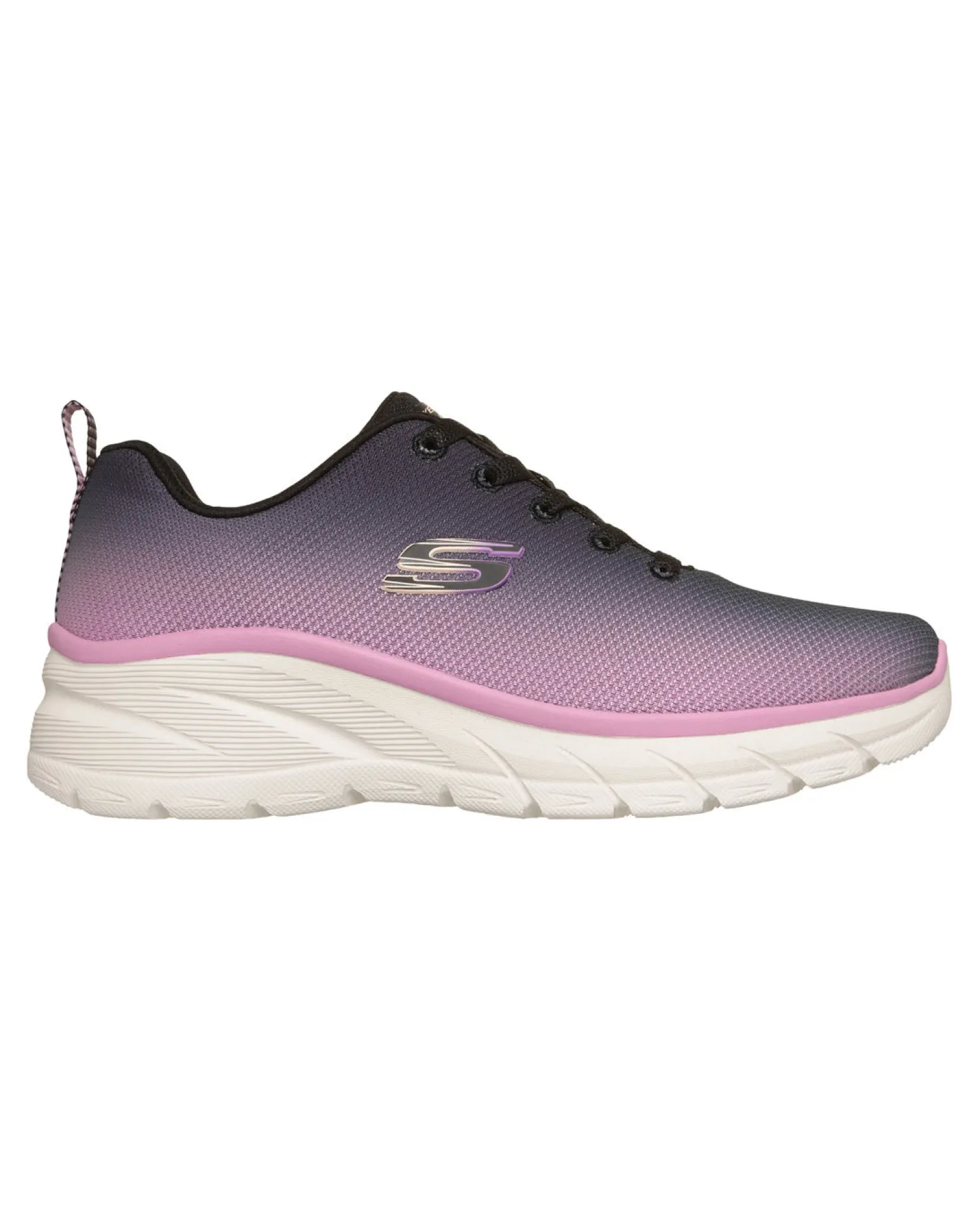 SKECHERS - FASHION FIT 2.0 - Sneakers nera e rosa effetto sfumato
