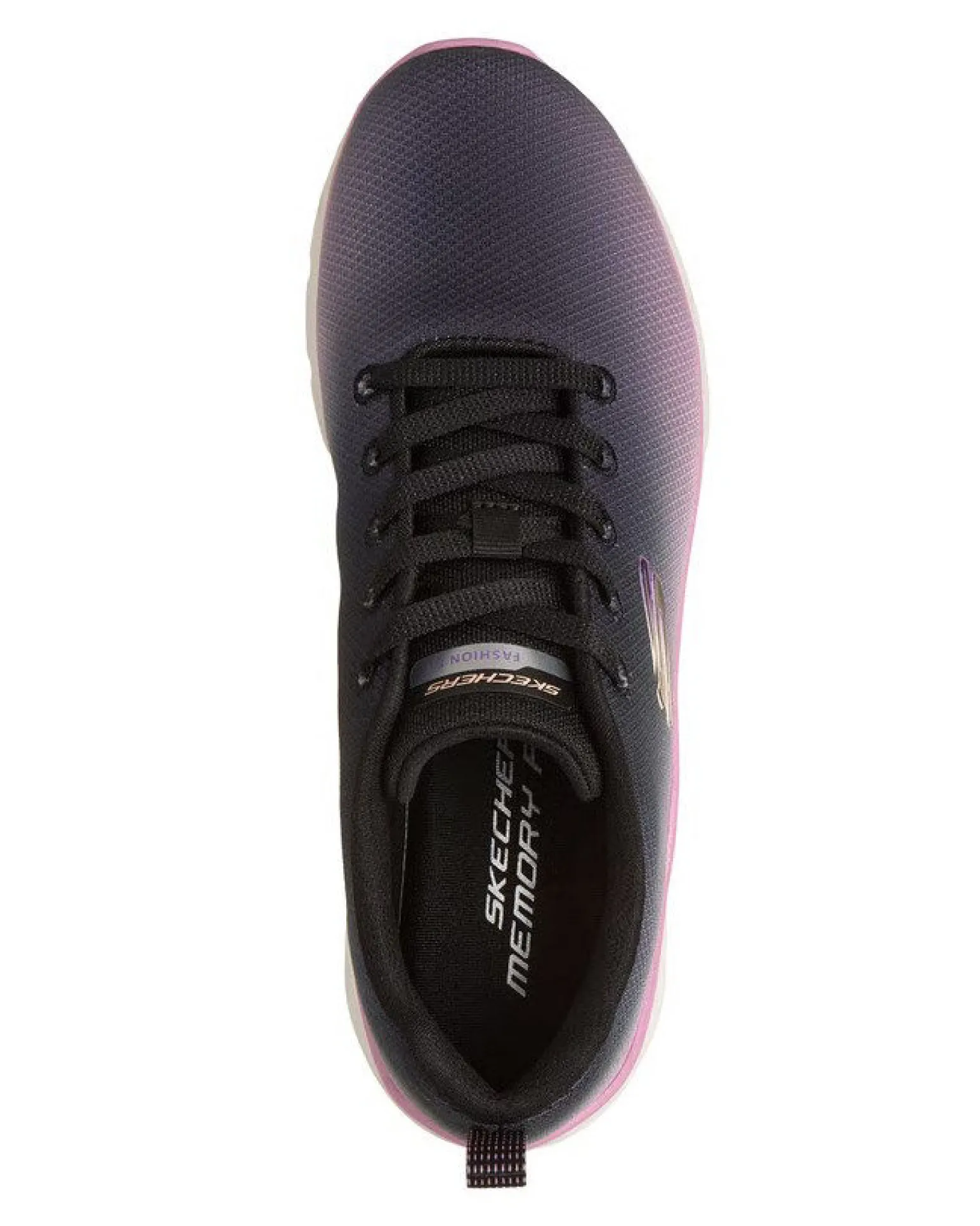 SKECHERS - FASHION FIT 2.0 - Sneakers nera e rosa effetto sfumato