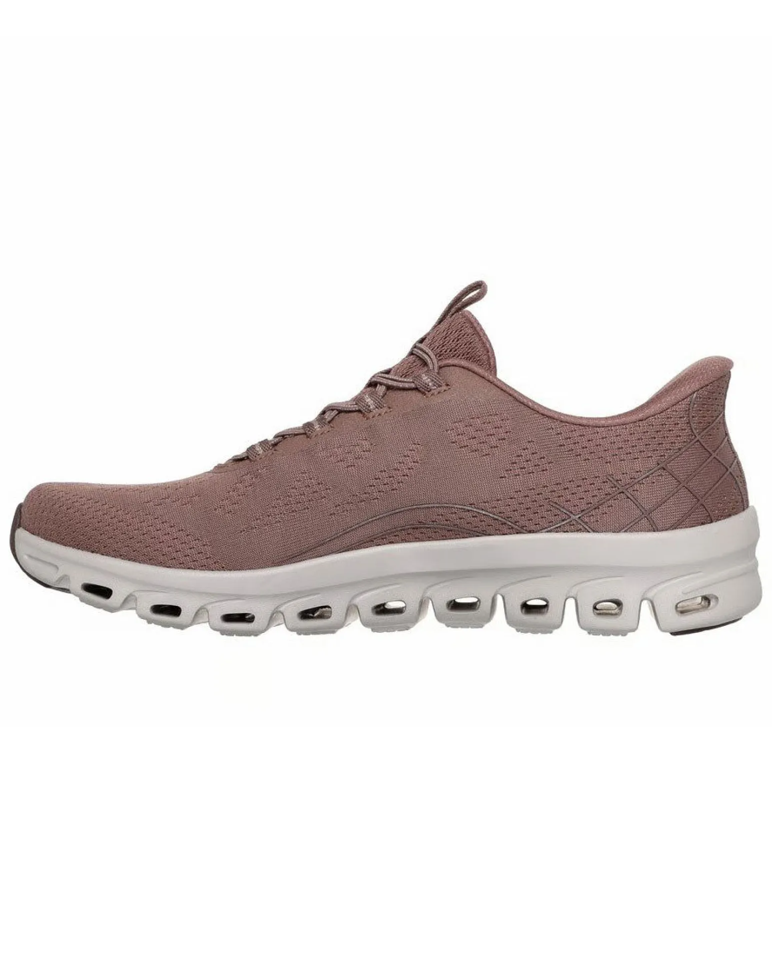 SKECHERS - GLIDE - STEP ELEVATE - AMAZE - Sneakers marrone con intersuola ammortizzata geometrica