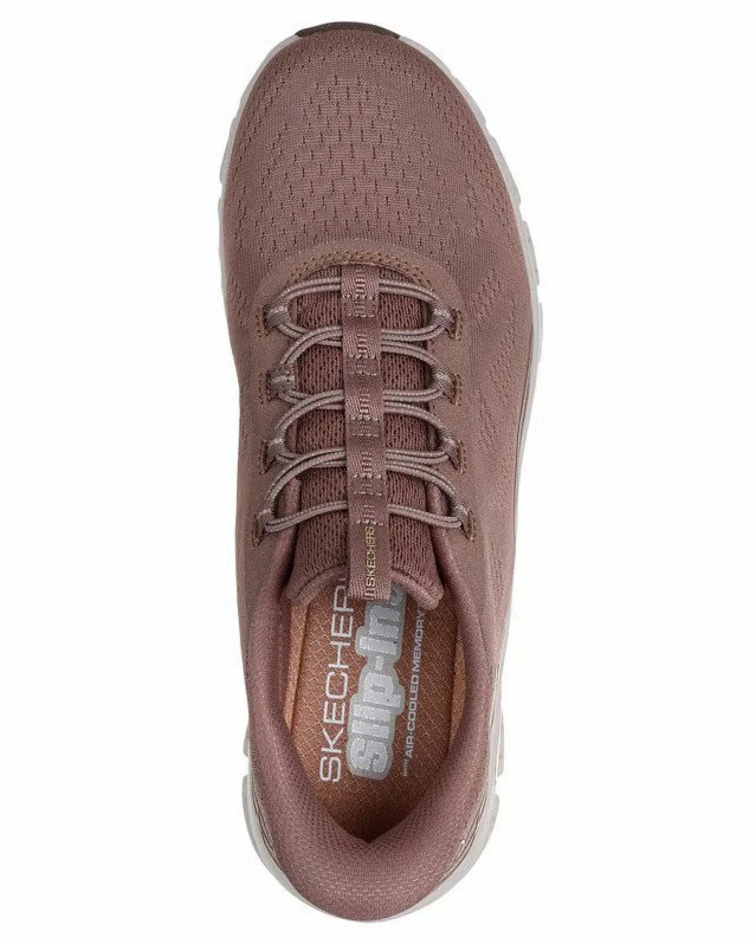 SKECHERS - GLIDE - STEP ELEVATE - AMAZE - Sneakers marrone con intersuola ammortizzata geometrica