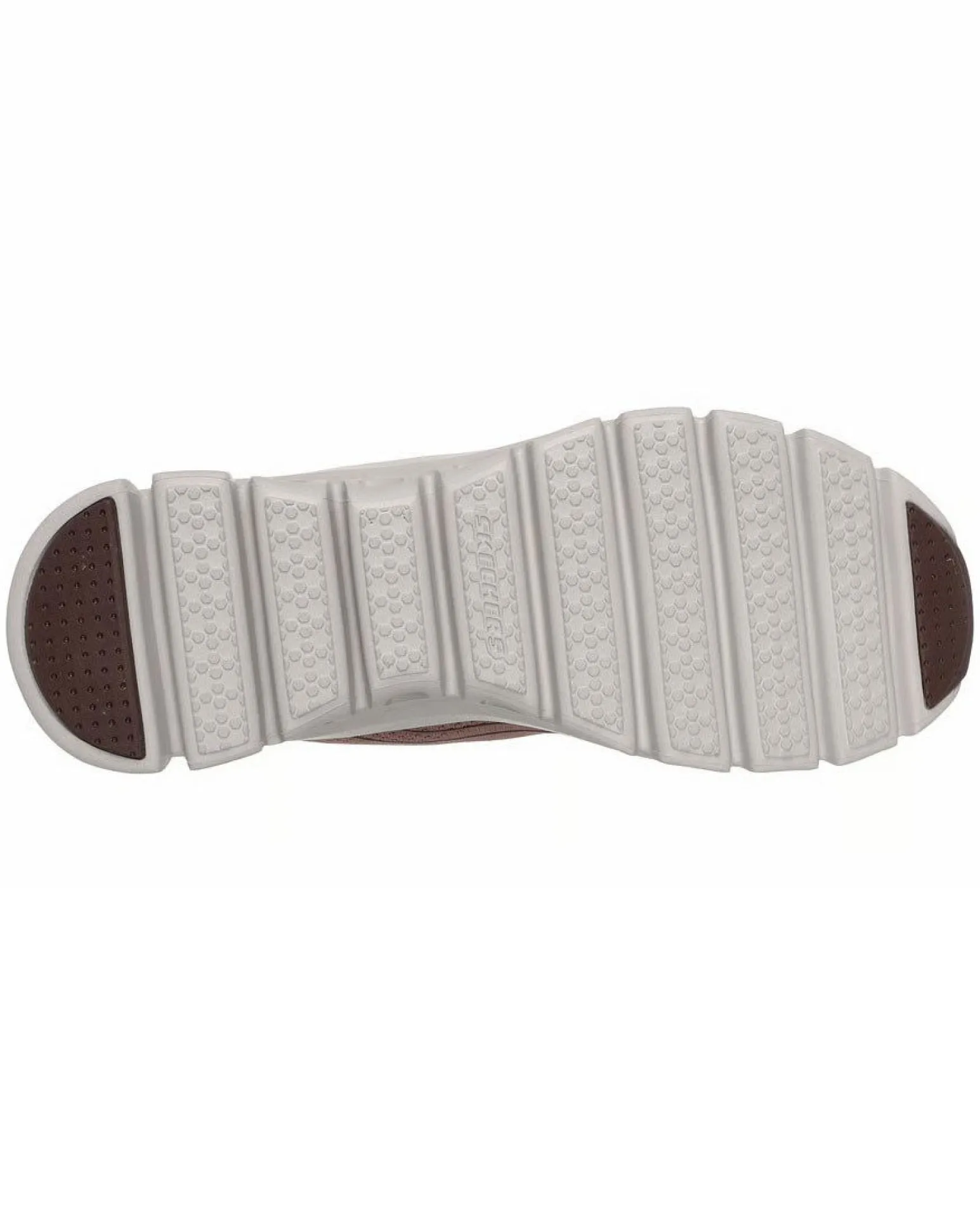 SKECHERS - GLIDE - STEP ELEVATE - AMAZE - Sneakers marrone con intersuola ammortizzata geometrica