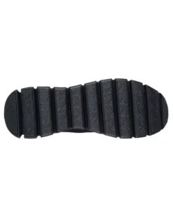 SKECHERS - GLIDE - STEP - NOXUS - Sneakers nera con tomaia in mesh a rombi e lacci rotondi elasticizzati fissi