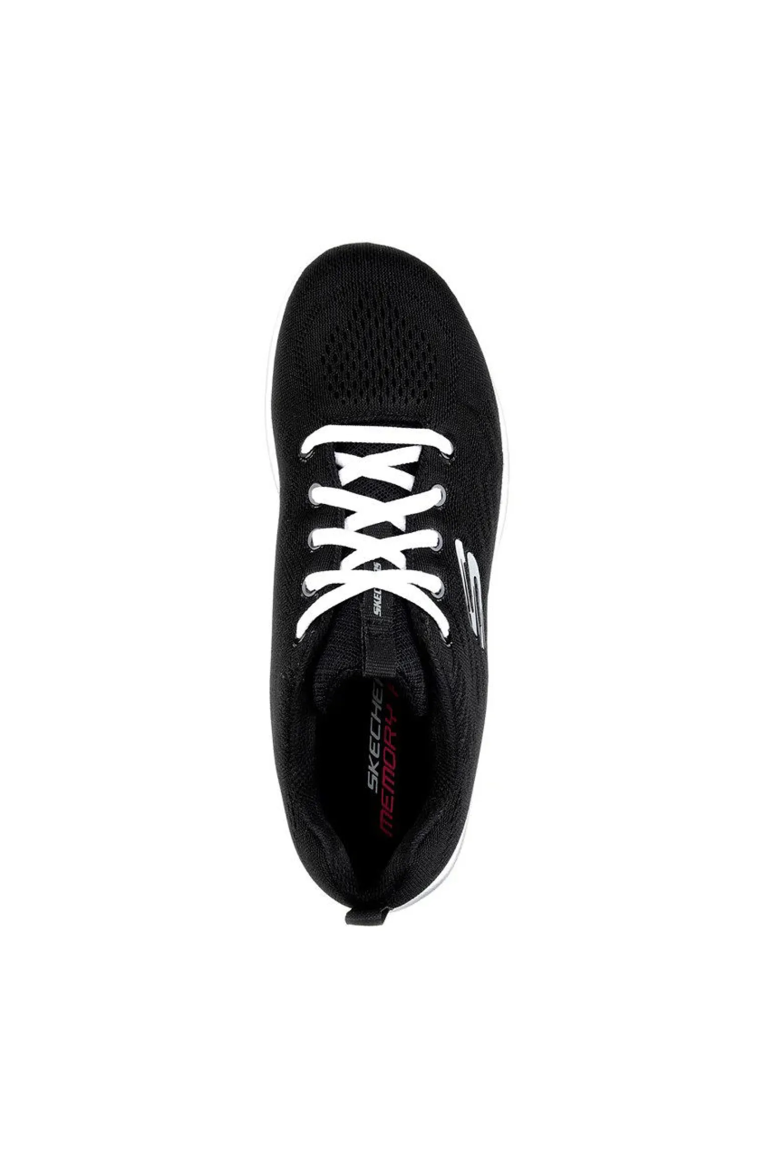 SKECHERS GRACEFUL - GET CONNECTED - Sneakers nera con motivo a zigzag e soletta ammortizzata memory foam