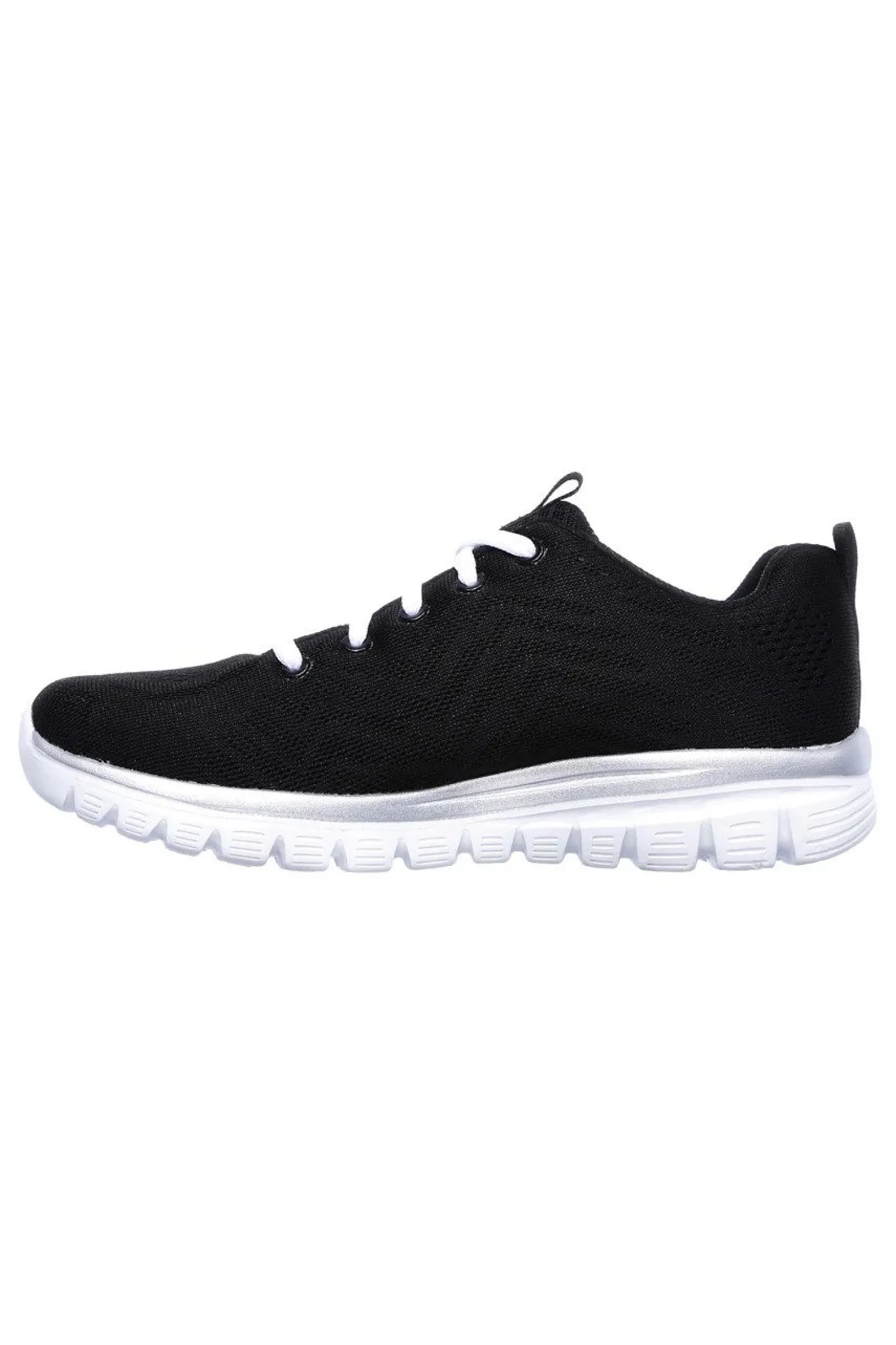 SKECHERS GRACEFUL - GET CONNECTED - Sneakers nera con motivo a zigzag e soletta ammortizzata memory foam