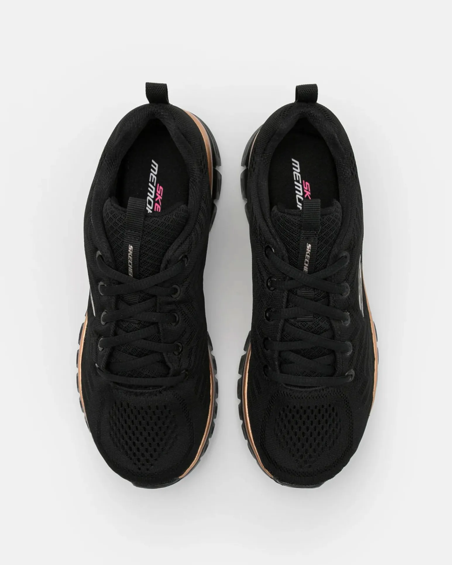SKECHERS GRACEFUL - GET CONNECTED - Sneakers nera con motivo a zigzag e soletta ammortizzata memory foam