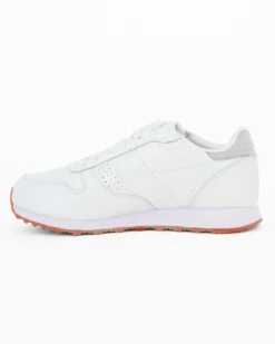 SKECHERS OLD SCHOOL COOL - Sneakers da donna bianca con dettagli argento glitter e soletta in memory foam traspirante