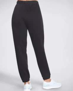 SKECHERS - Pantalone tuta da donna nera con elastico in vita