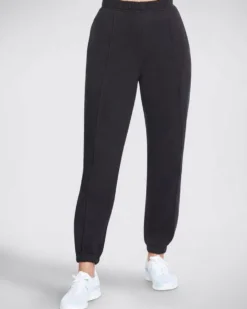 SKECHERS - Pantalone tuta da donna nera con elastico in vita
