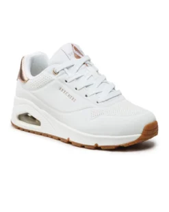 SKECHERS - SNEAKERS UNO GOLDEN AIR BIANCA CON DETTAGLI  ORO DA DONNA, 177095