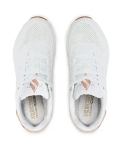 SKECHERS - SNEAKERS UNO GOLDEN AIR BIANCA CON DETTAGLI  ORO DA DONNA, 177095