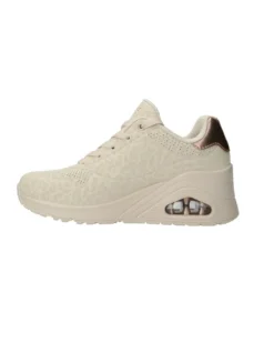 SKECHERS - SNEAKERS WEDGE SAFARI DAZE BEIGE CON DETTAGLI MACULATI DA DONNA, 177521