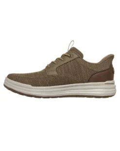 SKECHERS - STERLING - RAMONE - Sneakers taupe con tomaia in knit mesh e lacci elasticizzati