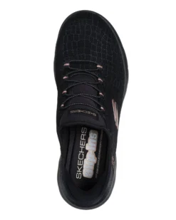 SKECHERS - SUMMITS - CLASSY NIGHT - Sneakers nera con tamaia in mesh effetto serpente