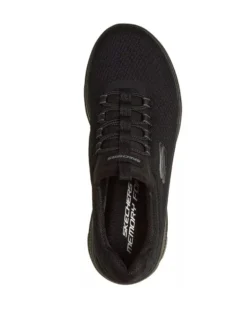 SKECHERS - SUMMITS PLUS - SUMMER HAZE - Sneakers nera con doppi lacci elastici