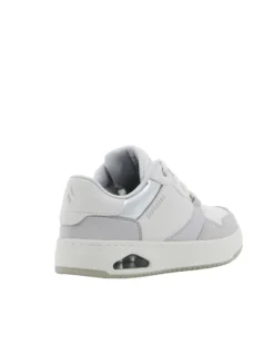 SKECHERS - UNO CTL - SUBTLE SHIMMER - Sneakers bianca con applicazioni in pelle scamosciata