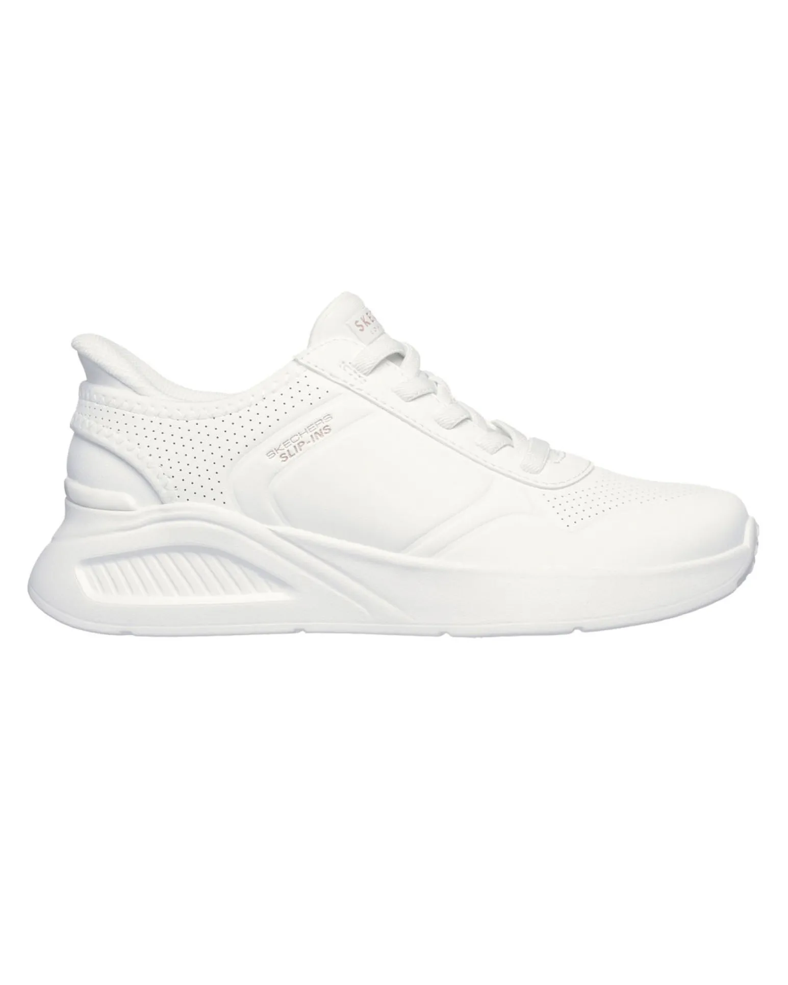 SKECHERS - UNO LITE - FLOATING STEPS - Sneakers bianca da donna con tomaia in duraleather