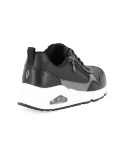 SKECHERS - UNO - METALLIC SLIDERS - Sneakers nera da donna  con zip laterale