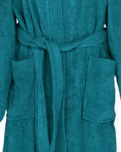 SOLO SOPRANI - Accappatoio unisex con cappuccio ottanio