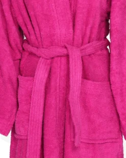 SOLO SOPRANI - Accappatoio unisex con cappuccio fucsia