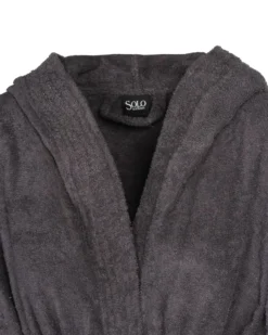 SOLO SOPRANI - Accappatoio unisex con cappuccio grigio scuro