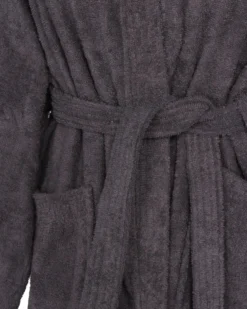 SOLO SOPRANI - Accappatoio unisex con cappuccio grigio scuro