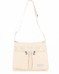 SOLO SOPRANI - Borsa beige con due tasche frontali e tracolla regolabile