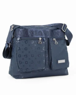 SOLO SOPRANI - Borsa con due tasche frontali e tracolla regolabile