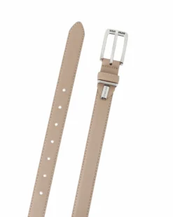 SOLO SOPRANI - Cinta beige da donna con fodera in VERA PELLE